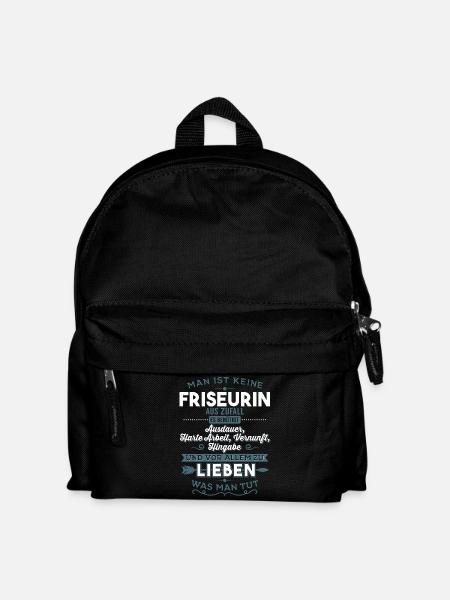 Lieben was man tut ´- Friseurin - Kinder Rucksack - Schwarz