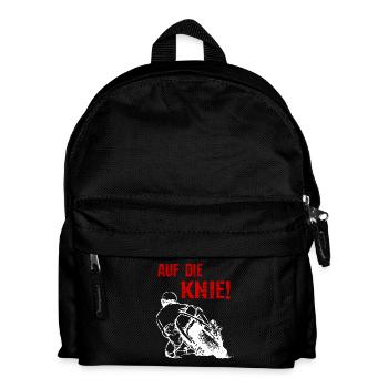 Motorrad - Auf die Knie Superbike - T-Shirt - Kinder Rucksack - Schwarz - Vorne