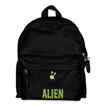 Alien / Area 51 / UFO: This Is Not A Snail. This - Kinder Rucksack - Schwarz - Vorne