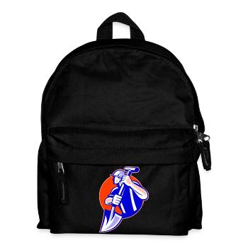 worker - Kids' Backpack - black - Front