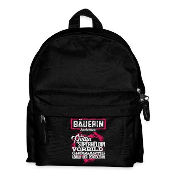 BÄUERIN - duden - Kinder Rucksack - Schwarz - Vorne