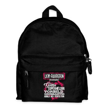 LKW-FAHRERIN - Duden - Kinder Rucksack - Schwarz - Vorne