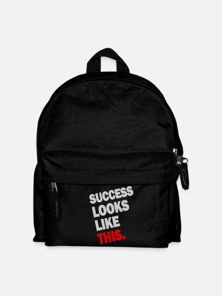 SUCCESS LOOKS LIKE THIS (White) - Kids' Backpack - black