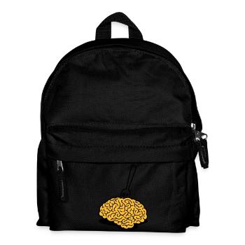 Ein Gehirn mit einer Gabel - Kinder Rucksack - Schwarz - Vorne