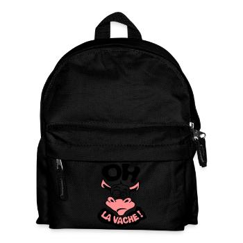 oh cow phrase citation exclamat - Kids' Backpack - black - Front