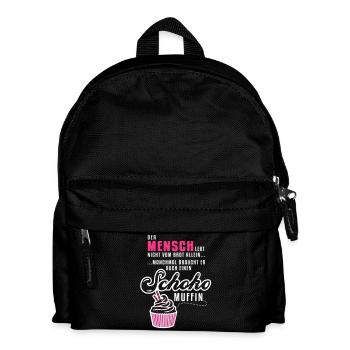 Chocolate - Muffin - Cupcake - sweet - 2C - Kids' Backpack - black - Front