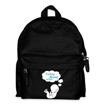 kicking mommy is fun... - Kids' Backpack - black - Front