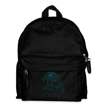 Adler geometrisch Adlerkopf Tier - Kinder Rucksack - Schwarz - Vorne