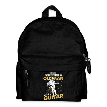 Never Underestimate An Old Man With A Guitar - Kids' Backpack - black - Front