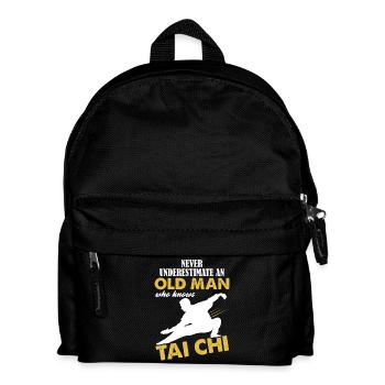 Never Underestimate An Old Man Who Knows Tai Chi - Kids' Backpack - black - Front