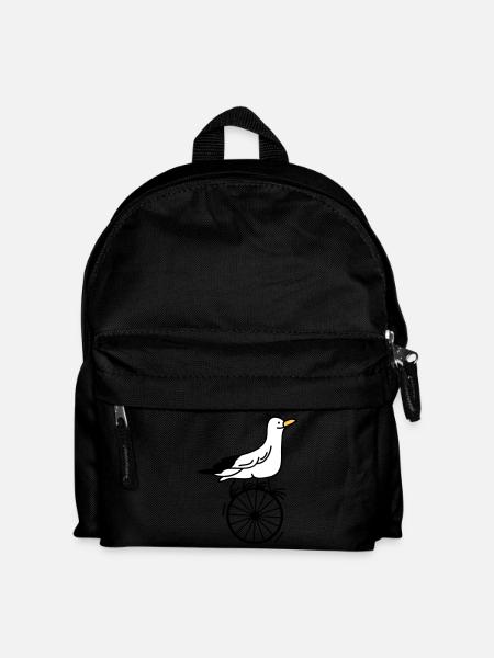 begabte Möwe - Kinder Rucksack - Schwarz