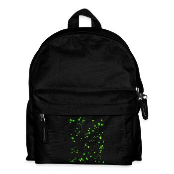 Éclaboussures de peinture vert fluo - Sac à dos Enfant - noir - Devant
