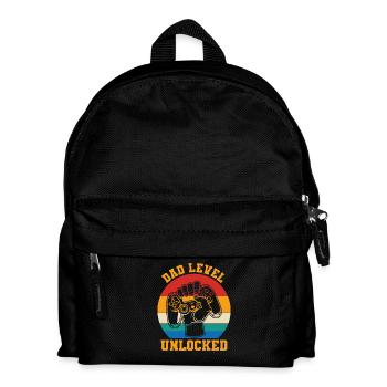 Dad Level entsperrt Retro Vintage neuen Vater - Kinder Rucksack - Schwarz - Vorne