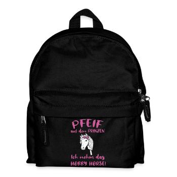 Hobby Horsing Hobby Horse Pferd Geschenkidee - Kinder Rucksack - Schwarz - Vorne