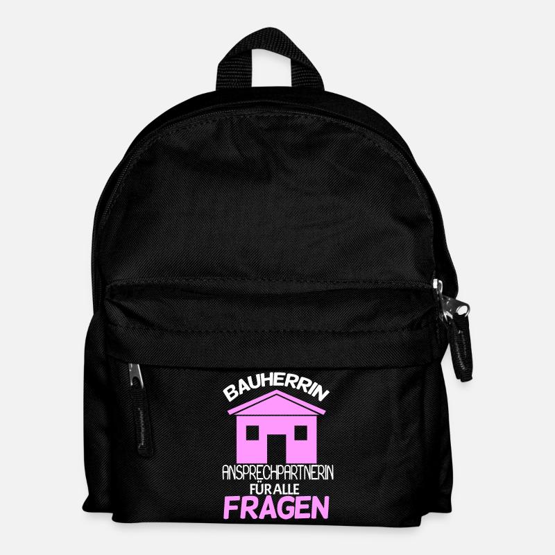 Bauherrin - Kinder Rucksack - Schwarz