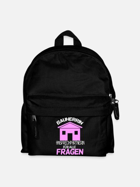 Bauherrin - Kinder Rucksack - Schwarz