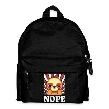 Nope - sloth with middle finger - Kids' Backpack - black - Front