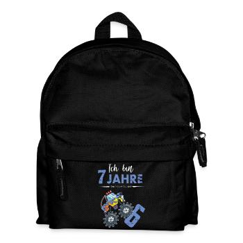 Ich bin 7 Jahre - Kinder Rucksack - Schwarz - Vorne