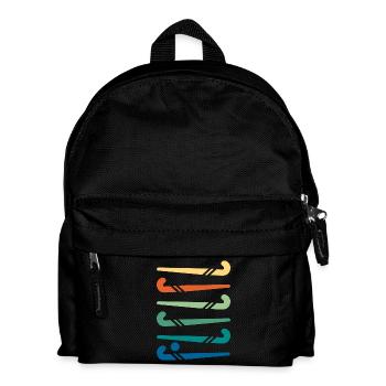 Bâtons de hockey colorés - Sac à dos Enfant - noir - Devant