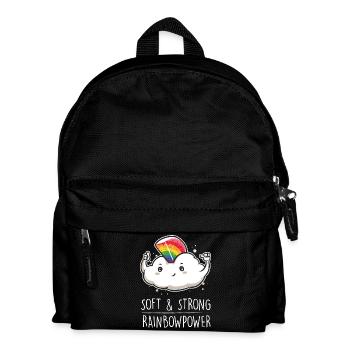 Rainbow cloud creative gift funny power - Kids' Backpack - black - Front