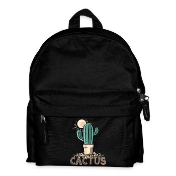 cactus cactus cactus symbol sun desert sand - Kids' Backpack - black - Front