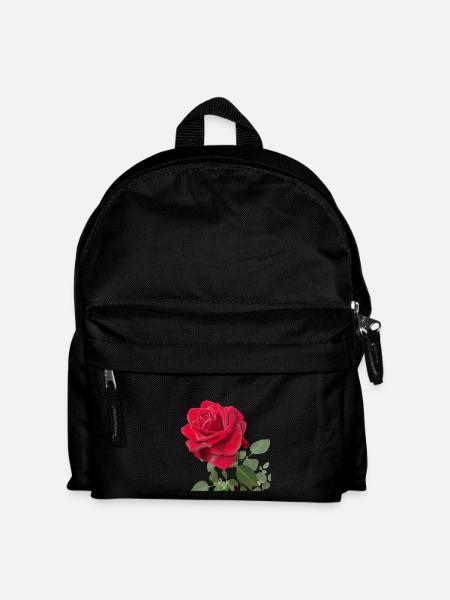 Red rose - Kids' Backpack - black