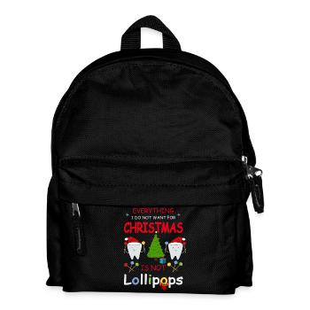 Teeth and sweets - Kids' Backpack - black - Front