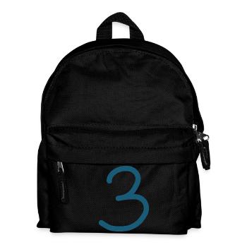3 Number three number birthday - Kids' Backpack - black - Front