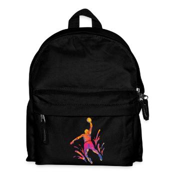 Basketball Player Colorful Paint Slam Dunk Sports - Kids' Backpack - black - Front