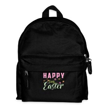 Fröhliches Osterfest Design mit Blumen - Kinder Rucksack - Schwarz - Vorne