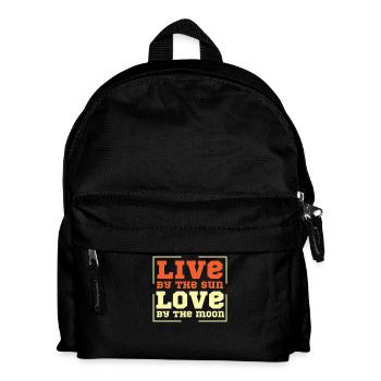 Liebe motiviert von Sonne und Mond - Kinder Rucksack - Schwarz - Vorne