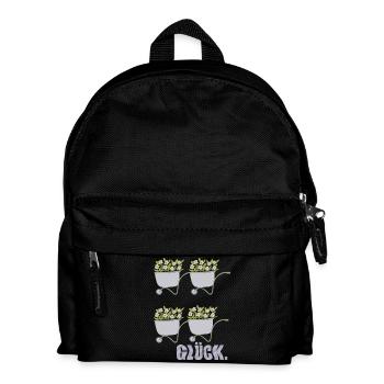 schubkarren glück - Kinder Rucksack - Schwarz - Vorne