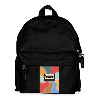 Retro cassette - Kids' Backpack - black - Front