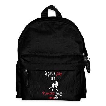j'peux pas j'ai plongée sous-marine - Sac à dos Enfant - noir - Devant