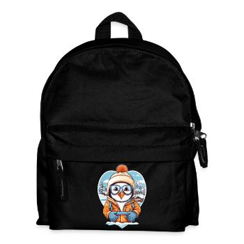 Süßer Pinguin - Kinder Rucksack - Schwarz - Vorne