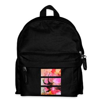 Abstrakte Kunst in Rosa- und Schwarztönen - Kinder Rucksack - Schwarz - Vorne