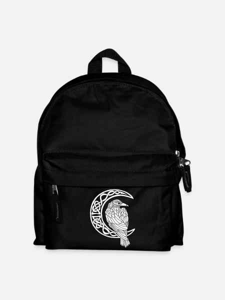 Der weiße Rabe und der Mond - Kinder Rucksack - Schwarz