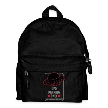 Ufo Parking Only | Colors changeable - Kids' Backpack - black - Front