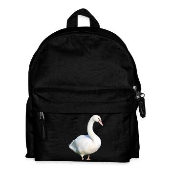Cygne, Canard, Oiseau, Oie - Sac à dos Enfant - noir - Devant