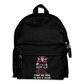 Thailand Flaggen Elefant - Kinder Rucksack - Schwarz - Vorne