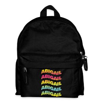 Abigail t-shirt text wave effect wave effect - Kids' Backpack - black - Front