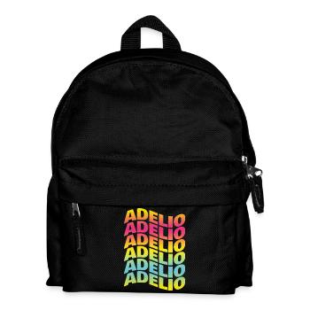t-shirt Adelio texte effet vague vague texte - Sac à dos Enfant - noir - Devant