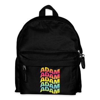 t-shirt Adam texte effet de texte ondulé - Sac à dos Enfant - noir - Devant