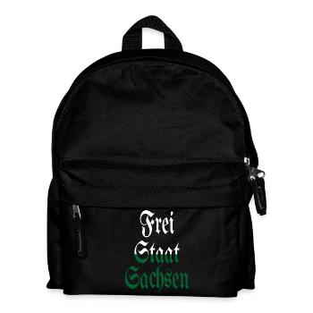 Free State of Saxony white green home - Kids' Backpack - black - Front