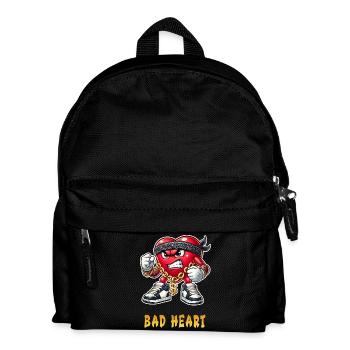 Design de gangster au mauvais cœur - Sac à dos Enfant - noir - Devant