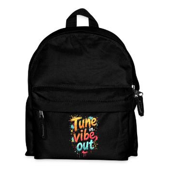 SYNTONISEZ-VOUS, VIBE OUT, CITATION MUSICALE - Sac à dos Enfant - noir - Devant