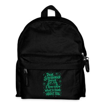 LIEBER SCHRÖDINGER, ICH WEISS NIE, WORAN ICH DENKEN SOLL - Kinder Rucksack - Schwarz - Vorne