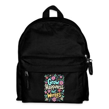 GROW HAPPINESS, NOT WORRIES - Kids' Backpack - black - Front