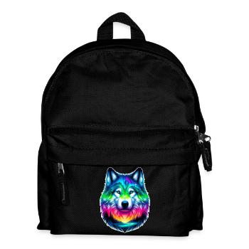 Wolf - Kinder Rucksack - Schwarz - Vorne