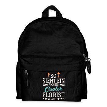 So sieht ein richtig cooler Florist aus Pflanzen - Kinder Rucksack - Schwarz - Vorne